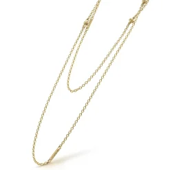 Gold<LAGOS 32 Inch Gold Caviar Chain Necklace