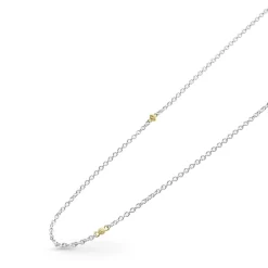 Long Necklaces<LAGOS 32 Inch Two-Tone Caviar Chain Necklace