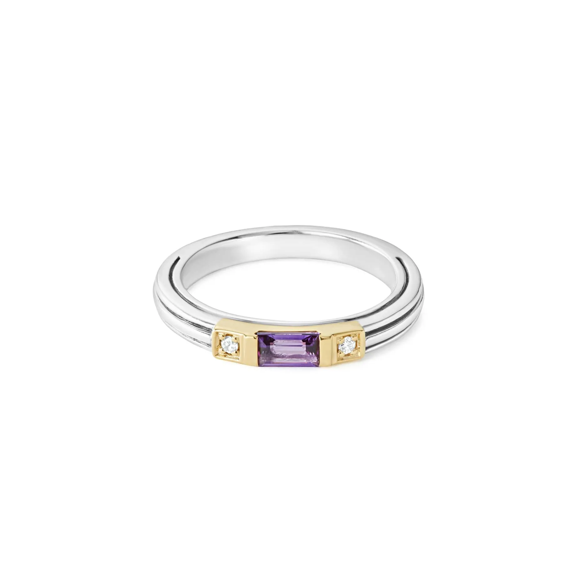Stacking Rings<LAGOS Amethyst And Diamond Stacking Ring