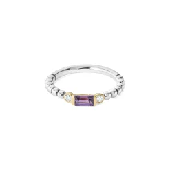 Gemstones<LAGOS Amethyst And Diamond Stacking Ring