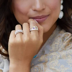 Gemstones<LAGOS Amethyst And Diamond Stacking Ring