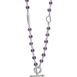 Silver<LAGOS Amethyst Beaded Necklace