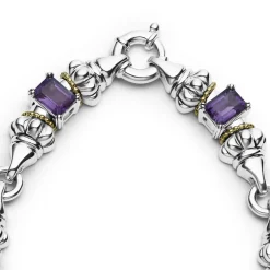 Two-Tone<LAGOS Amethyst Caviar Beaded Necklace