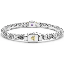 Two-Tone<LAGOS Amethyst Caviar Bracelet | 6Mm