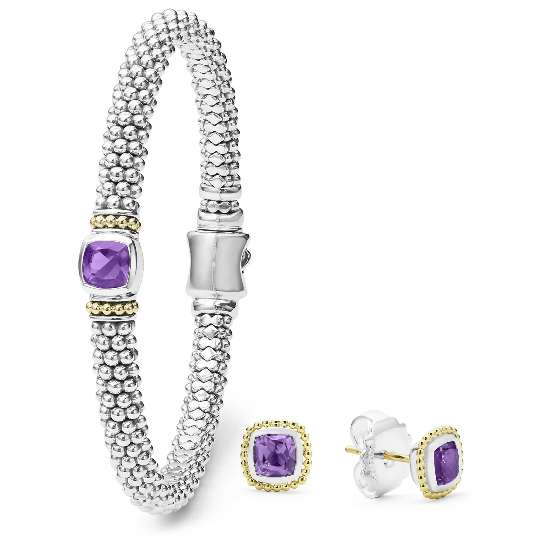 Two-Tone<LAGOS Amethyst Caviar Gift Set