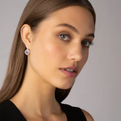 Two-Tone<LAGOS Amethyst Drop Earrings