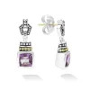 Two-Tone<LAGOS Amethyst Drop Earrings