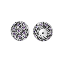 Silver<LAGOS Amethyst Earring Backs