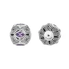 Silver<LAGOS Amethyst Earring Backs