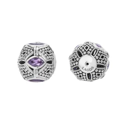 Silver<LAGOS Amethyst Earring Backs