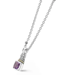 Two-Tone<LAGOS Amethyst Pendant Necklace