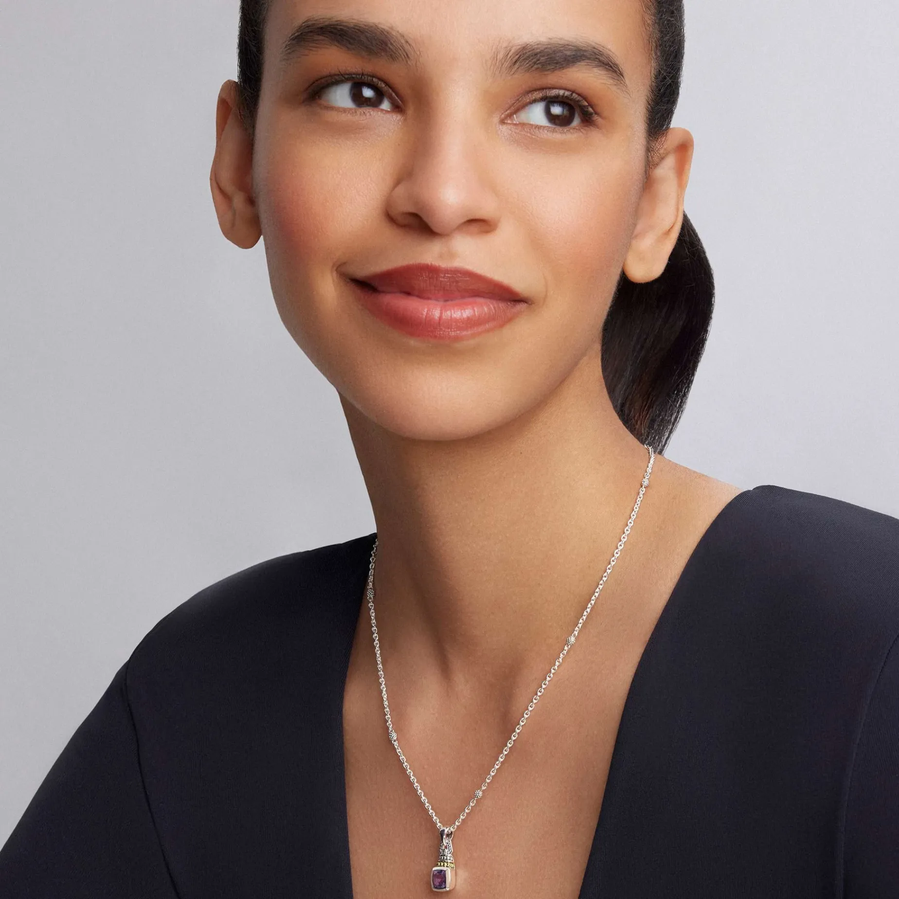 Gemstones<LAGOS Amethyst Pendant Necklace