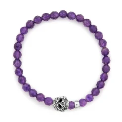 Gemstones<LAGOS Amethyst Skull Bracelet
