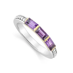 Gemstones<LAGOS Amethyst Stacking Ring