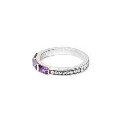 Two-Tone<LAGOS Amethyst Stacking Ring