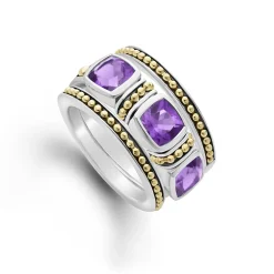 Gemstones<LAGOS Amethyst Stacking Rings