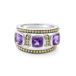 Two-Tone<LAGOS Amethyst Stacking Rings