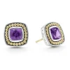 Gemstones<LAGOS Amethyst Stud Earrings