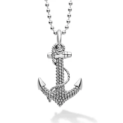 Silver<LAGOS Anchor Pendant Necklace