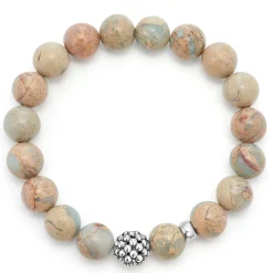 Silver<LAGOS Aqua Tera Jasper Silver Station Bead Bracelet