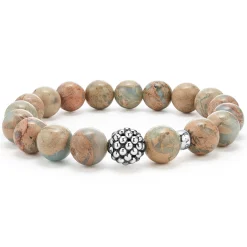 Gemstones<LAGOS Aqua Tera Jasper Silver Station Bead Bracelet