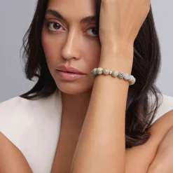 Gemstones<LAGOS Aqua Tera Jasper Silver Station Bead Bracelet