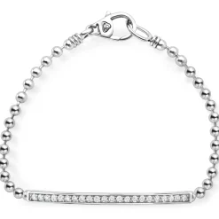 Silver<LAGOS Beaded Diamond Bracelet