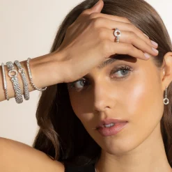 Silver<LAGOS Beaded Diamond Bracelet