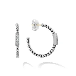 Diamonds<LAGOS Beaded Diamond Hoop Earrings