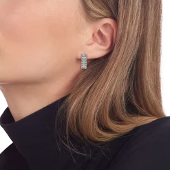 Caviar Earrings<LAGOS Beaded Diamond Huggie Earrings