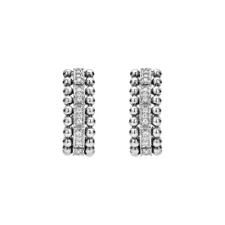Huggie Earrings<LAGOS Beaded Diamond Huggie Earrings