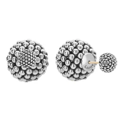 Silver<LAGOS Beaded Earring Backs