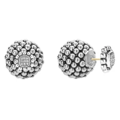 Silver<LAGOS Beaded Earring Backs