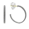 Silver<LAGOS Beaded Hoop Earrings
