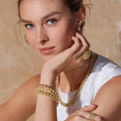 Gold<LAGOS Beaded 18K Gold Stud Earrings