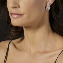 Silver<LAGOS Beaded Silver Stud Earrings