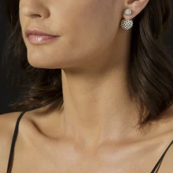 Silver<LAGOS Beaded Silver Stud Earrings