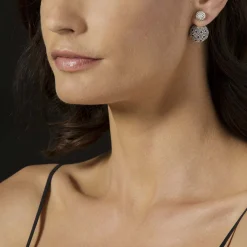 Silver<LAGOS Beaded Silver Stud Earrings