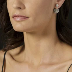 Stud Earrings<LAGOS Beaded Silver Stud Earrings