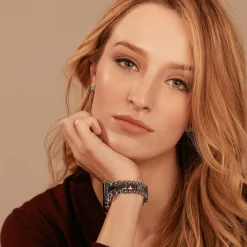 Stud Earrings<LAGOS Beaded Silver Stud Earrings