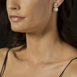 Stud Earrings<LAGOS Beaded Silver Stud Earrings