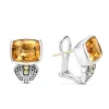 Gemstones<LAGOS Bezel-Set Citrine Earrings