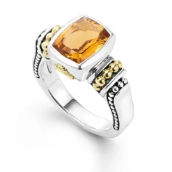 Gemstones<LAGOS Bezel-Set Citrine Ring