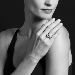 Gemstones<LAGOS Bezel-Set Smokey Quartz Ring