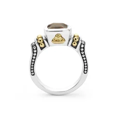 Gemstones<LAGOS Bezel-Set Smokey Quartz Ring