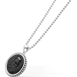 Necklaces & Chains<LAGOS Black Agate Skull Crossbone Amulet Necklace