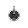 Amulets<LAGOS Black Agate Skull Crossbone Amulet
