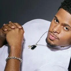 Amulets<LAGOS Black Agate Tag Amulet