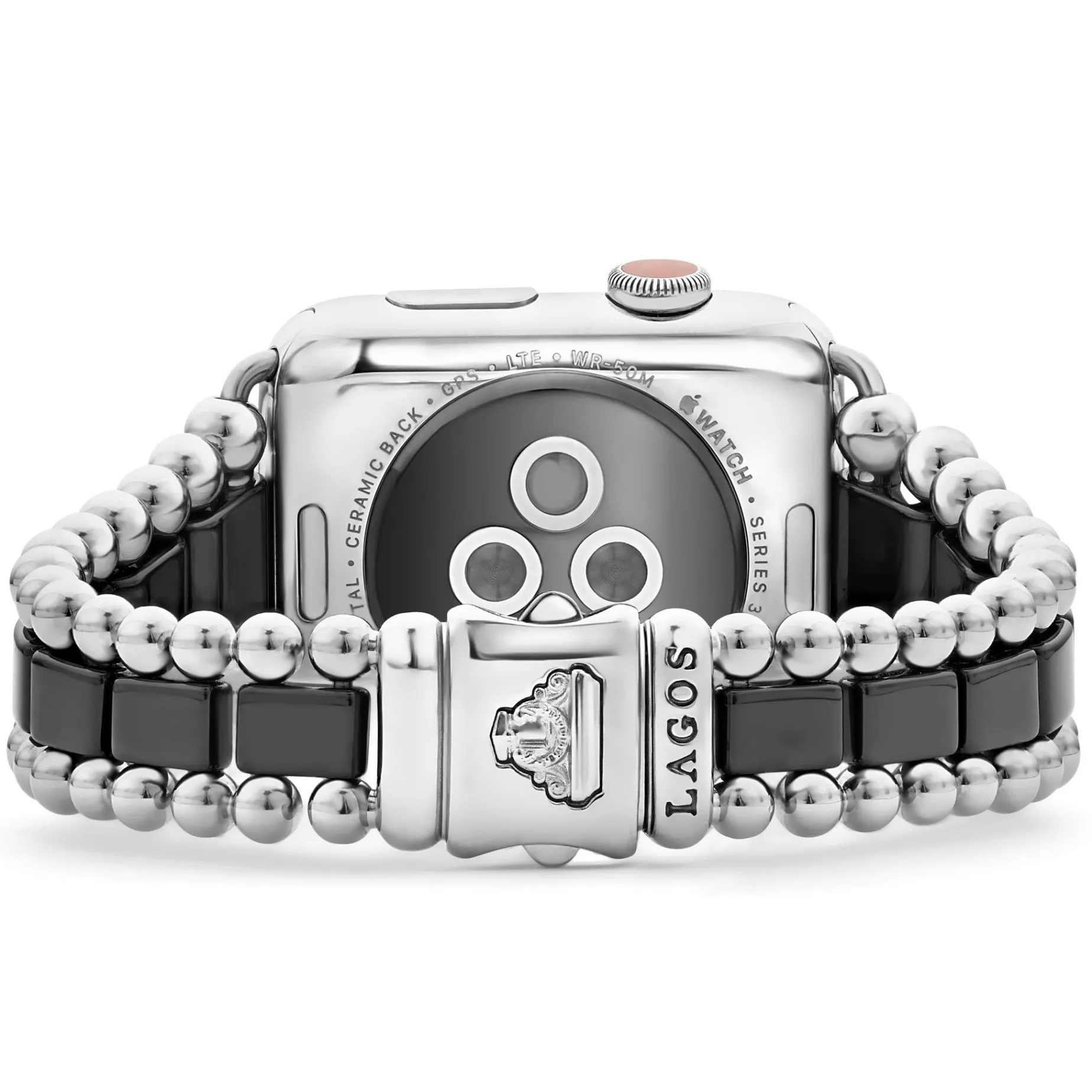 Watch Bracelets<LAGOS Black Ceramic And Stainless Steel Watch Bracelet-42-49Mm