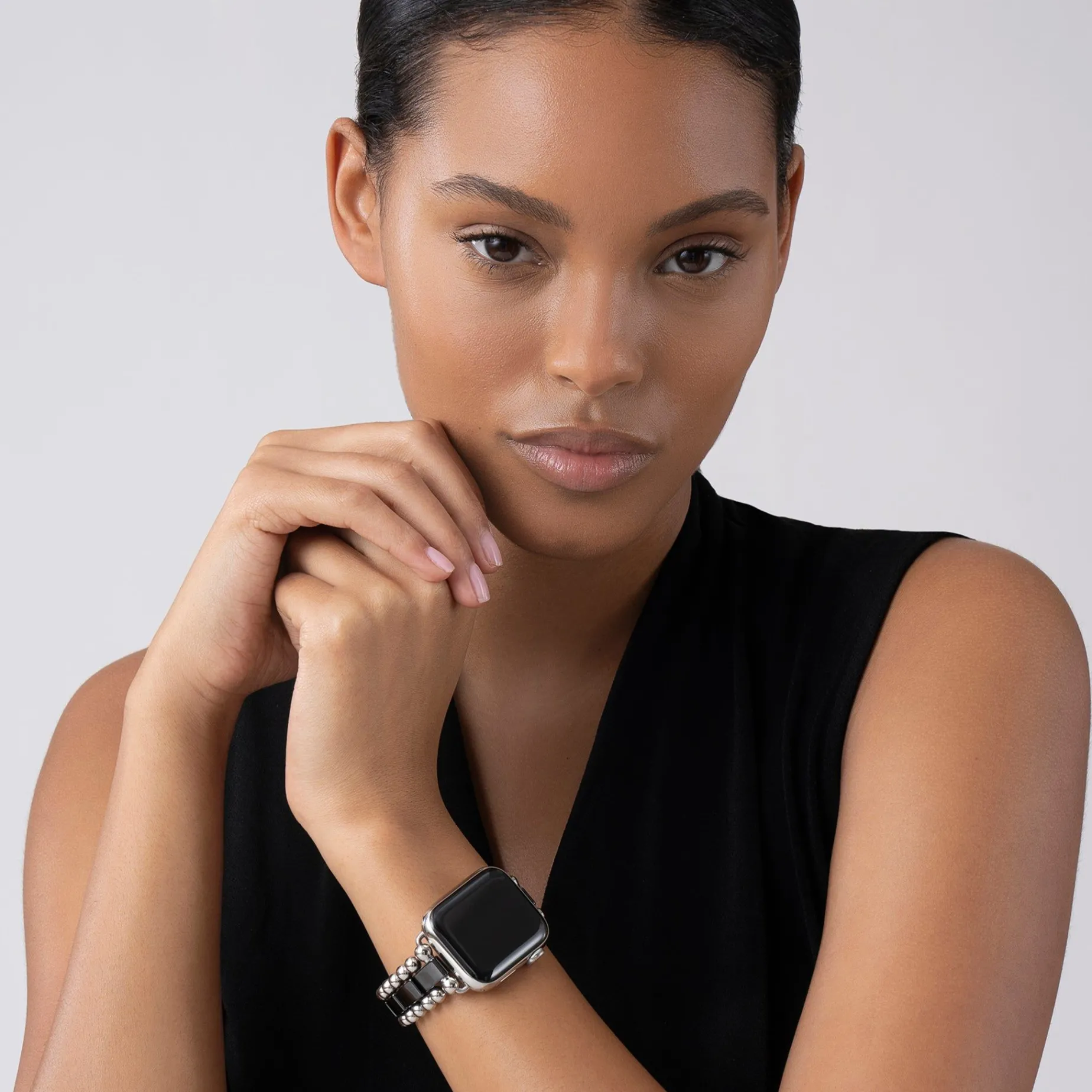 Watch Bracelets<LAGOS Black Ceramic And Stainless Steel Watch Bracelet-38-45Mm